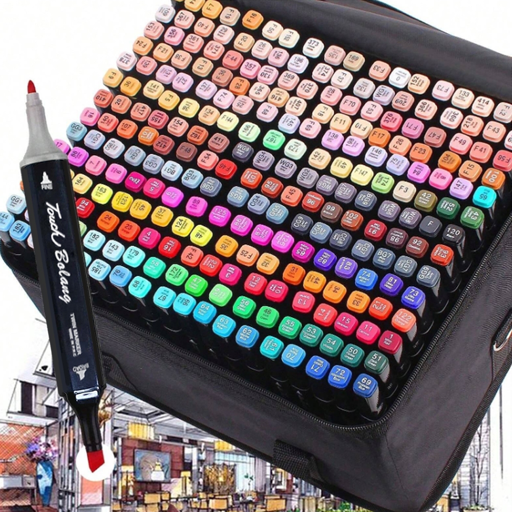 

[DOTDING] Spidol Warna Warni 1 Set Marker 24/36/48/60/80/120 Warna Set Sketch Marker Pena Hadiah Anak Perempuan Laki