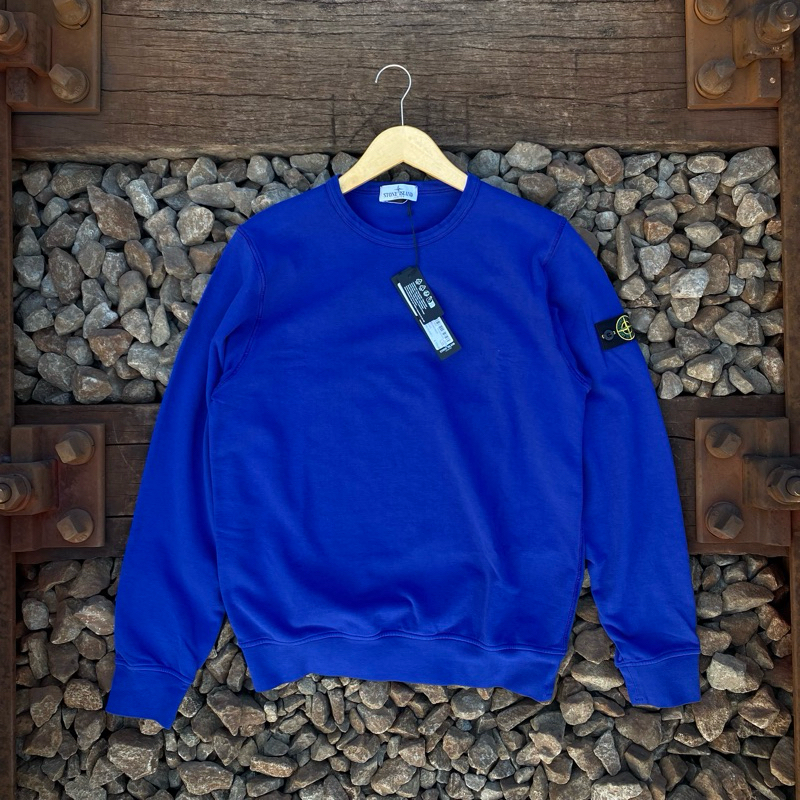 Stone Island Original Junior Badge Crewneck Sweatshirt - Blue