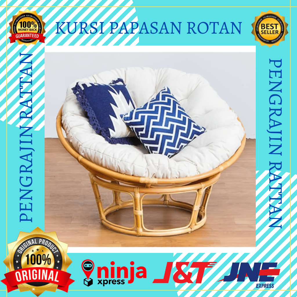 Kursi Korsi Bangku Papasan Parabola Teras Malas Santai Anyaman Rotan Sintetis Untuk Teras 1 set Mode