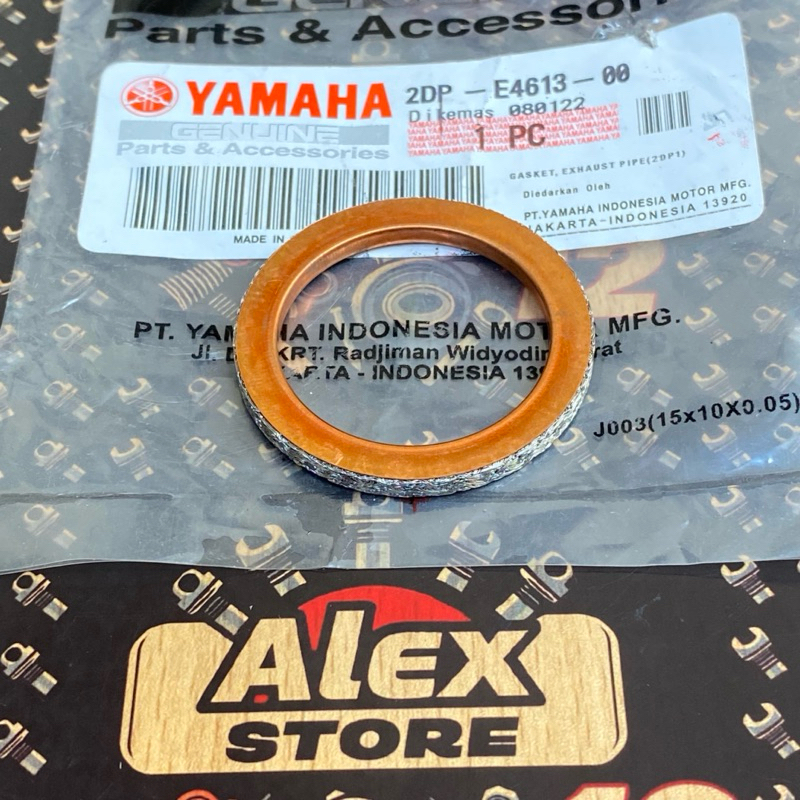 PAKINF KNALPOT YAMAHA NMAX/AEROK 155 2 DP/PAKING KNALPOT YAMAHA NMAX/AEROX 2DP -E4613-00 ORIGINAL/AS