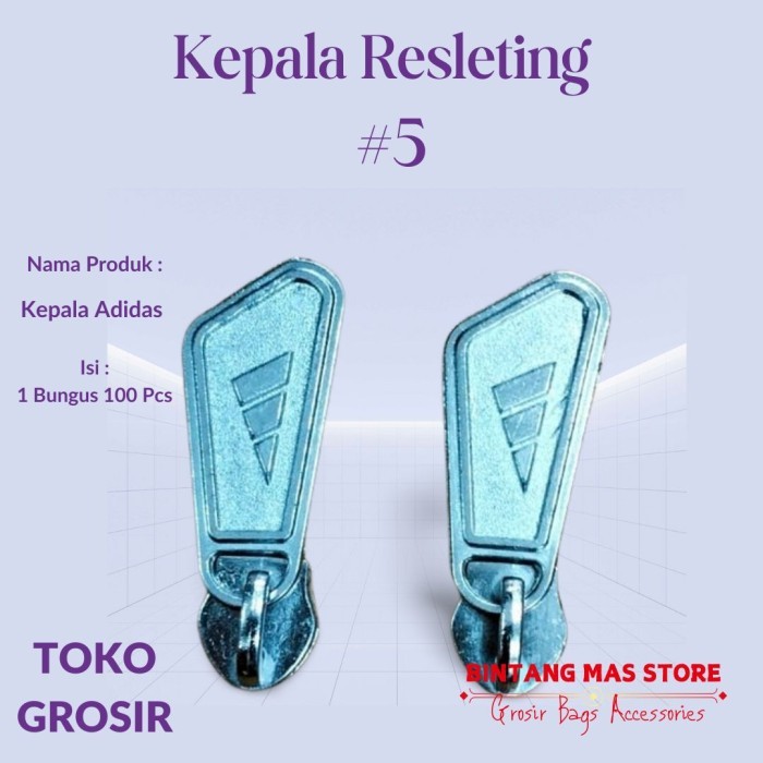 Kepala Resleting Nomor 5 Adidas