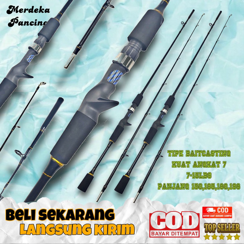 joran ajiro sniper bc baitcasting ul ultralight medium bahan fiber solid murah 165 180 198 210