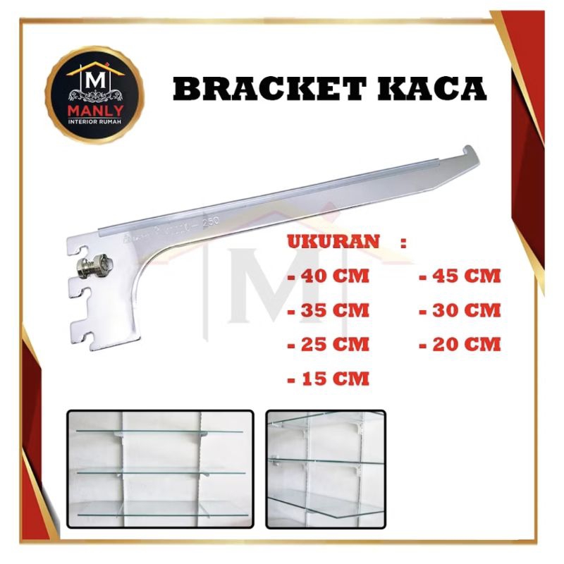 Gantungan Daun Bracket Kaca
