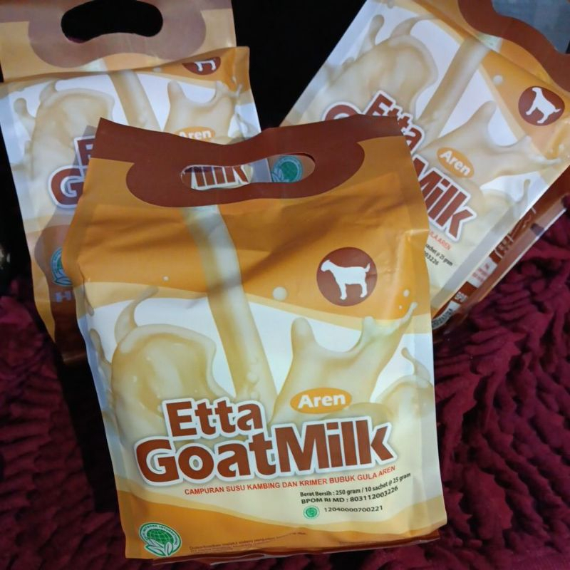 

EGM- ETTAWA GOAT MILK AREN - ( susu kambing aren menyehatkan ) isi 10 sachet