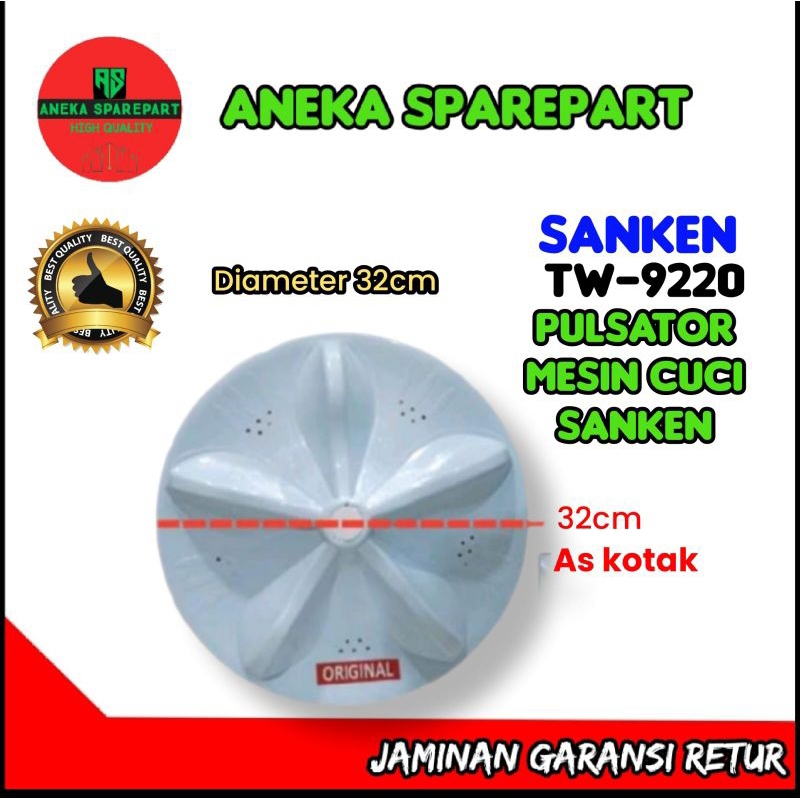 Pulsator Mesin Cuci Sanken As kotak Sanken type TW-9220 pulsator mesin cuci as kotak