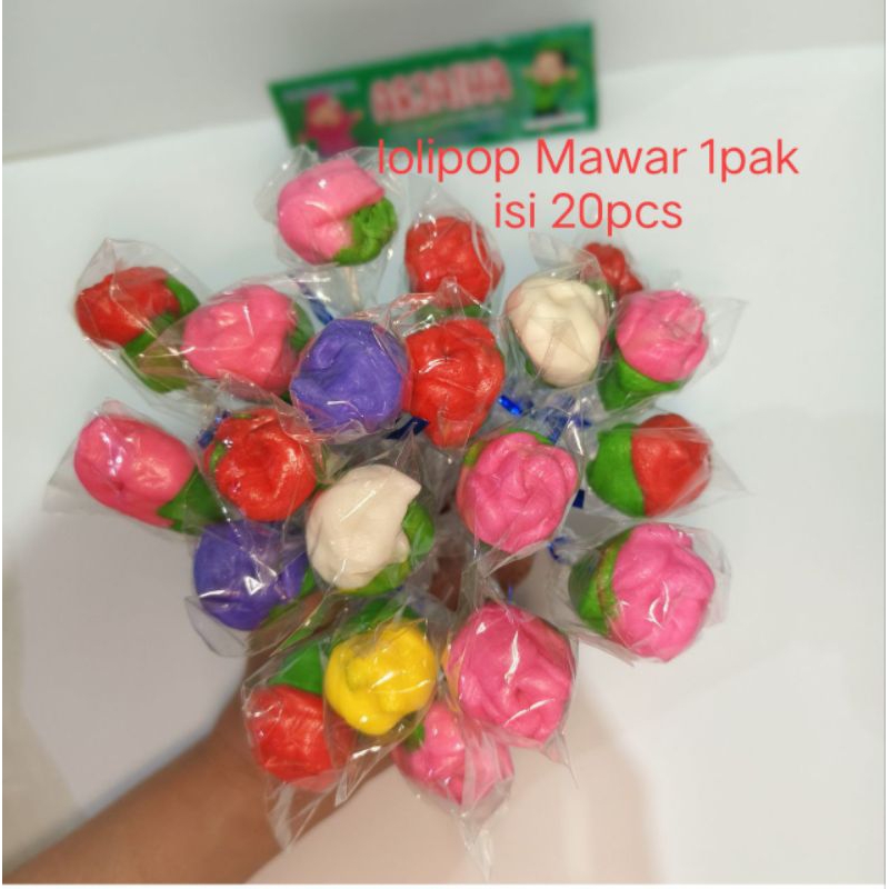 

PERMEN LOLIPOP MAWAR 3 CM ISI 20 PCS HARGA GROSIR