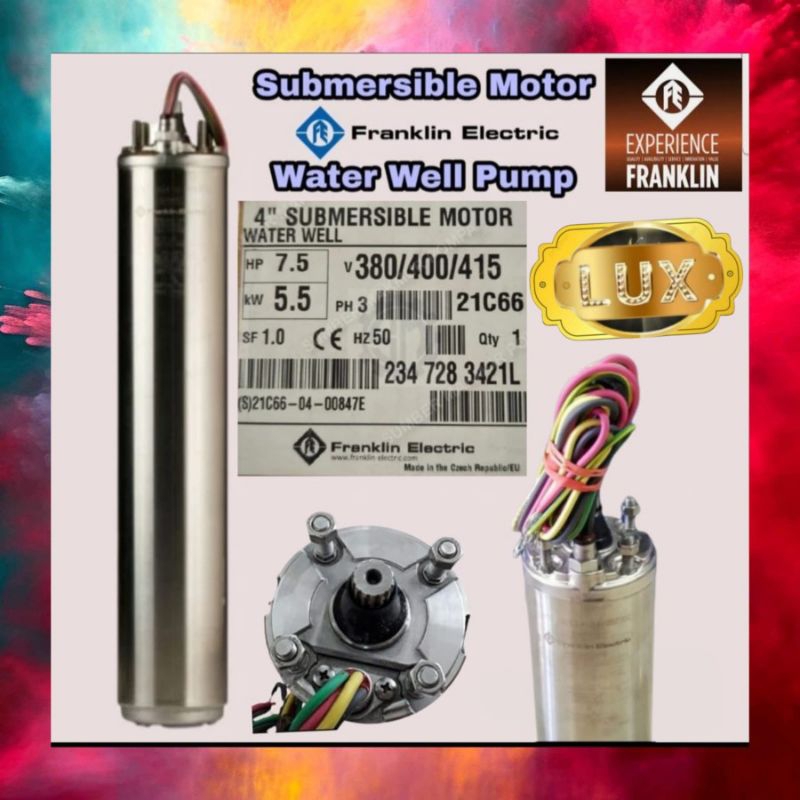 Dinamo motor pompa satelit 4" FRANKLIN Mexico 7.5Hp 380v 3ph Casing pipa 4 inch (Motor Only) submers