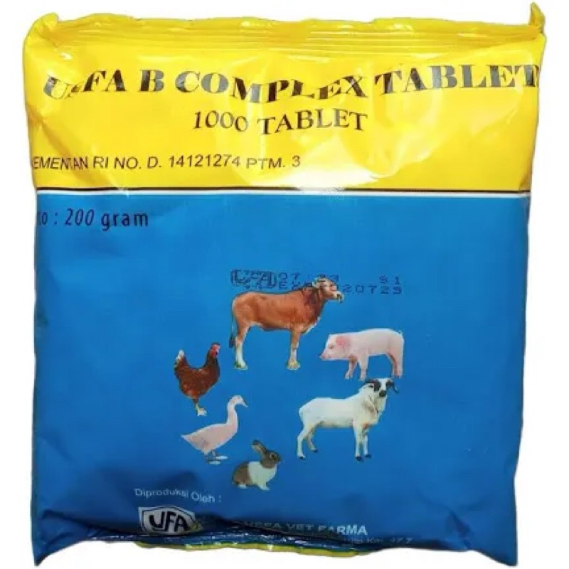 B COMPLEX TABLET USFA - Vitamin B Komplek Sapi Kambing Ayam Unggas ECERAN