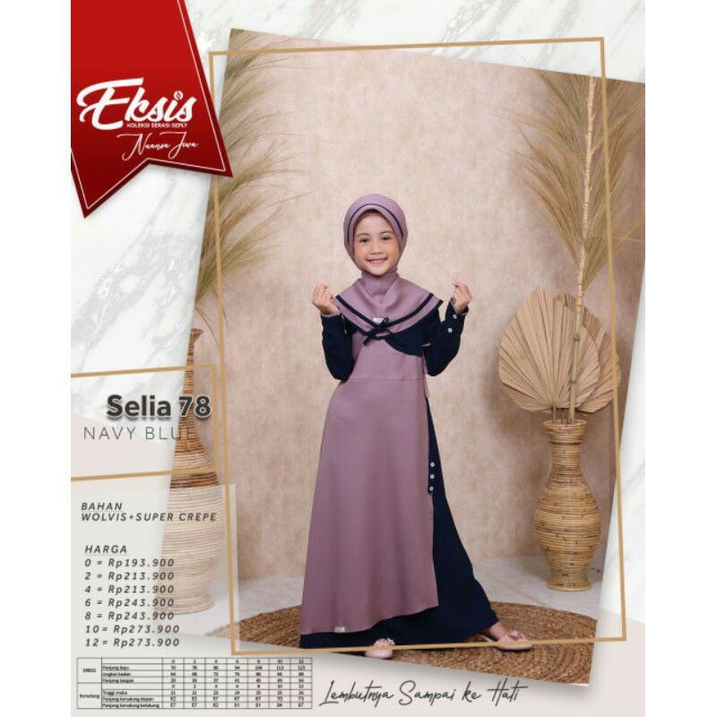 GAMIS ANAK SEPLY SELIA 78 NAVY