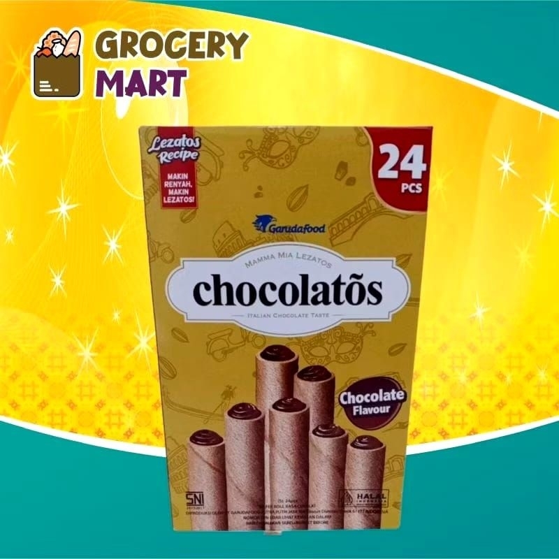 

(BOX) CHOCOLATOS Wafer Chocolate Flavour UK BESAR Isi 24pcs