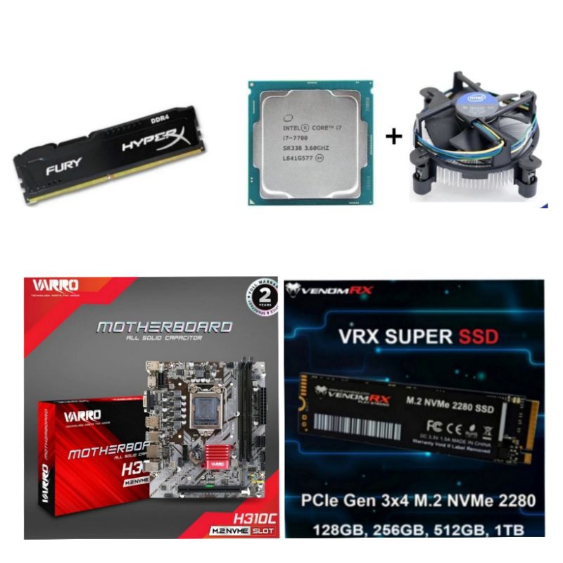 Paket Processor Intel Core i7 7700 Gen 7 LGA 1151 DDR4 NVME