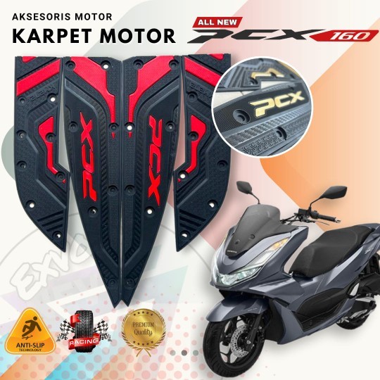 Aksesories Karpet Motor Honda PCX 160/ Pijakan Kaki  Motor Honda PCX 160 Karet 2021 sd 2024