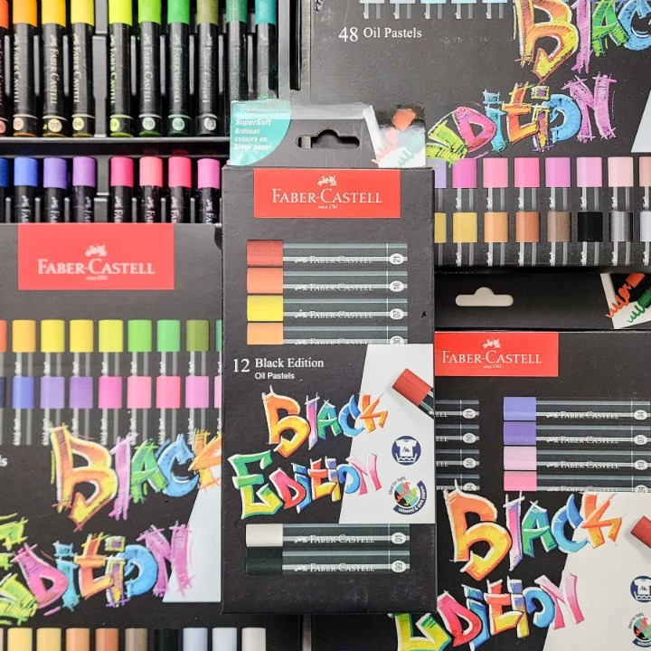 

tyvf Faber Castell Black Edition Oil Pastel Series 12/24/36/48 Warna