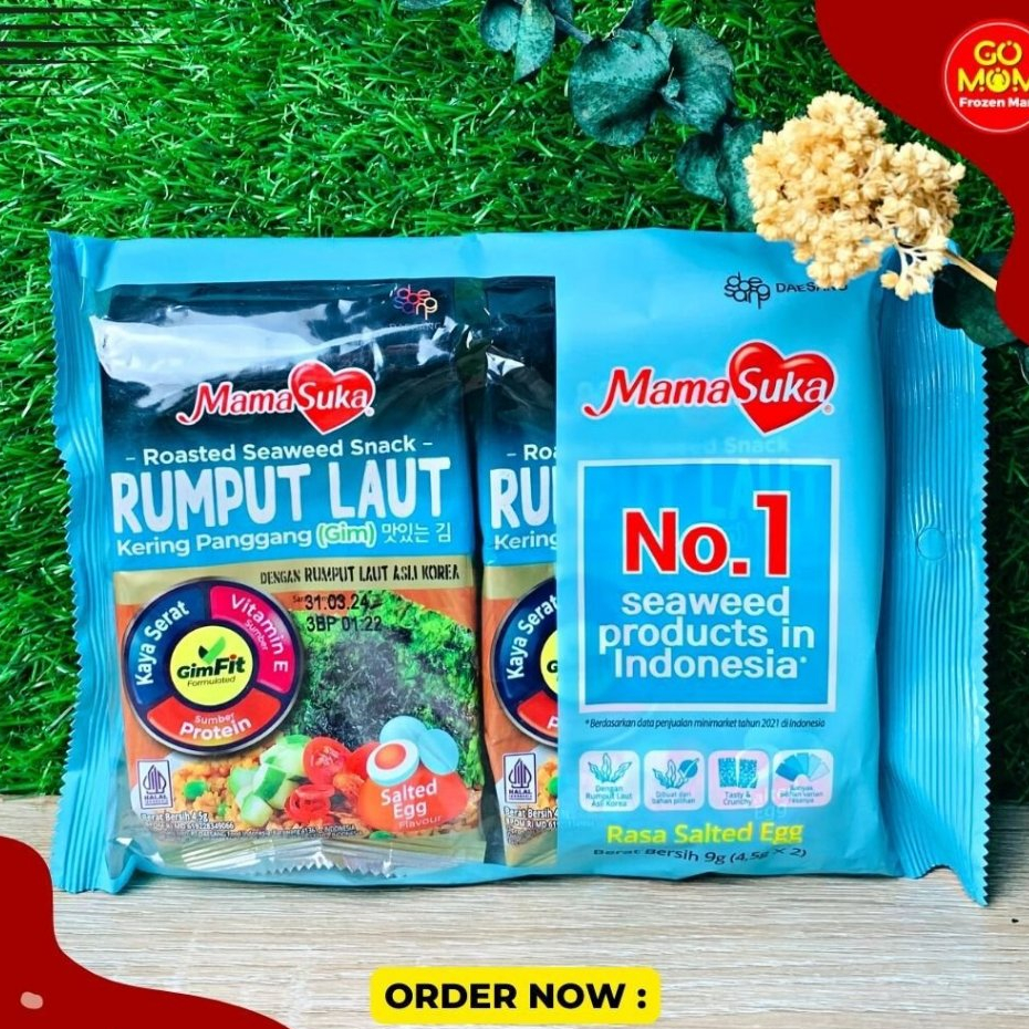 

MAMA SUKA RUMPUT LAUT (GIM) SALTED EGG 4.5G