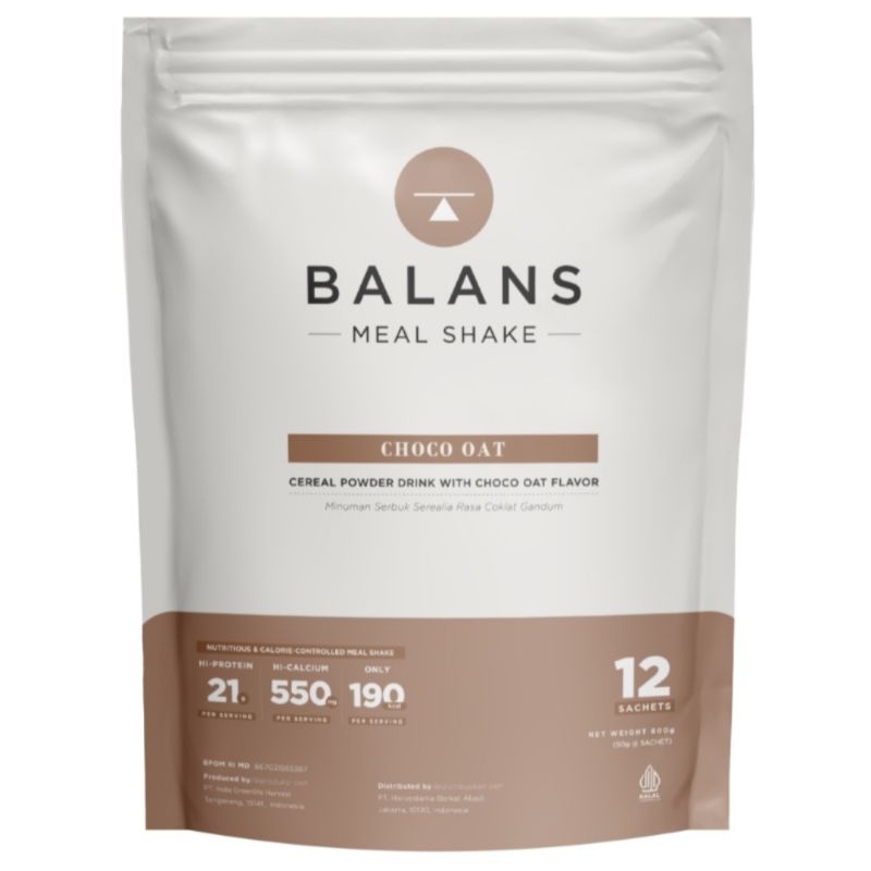 Balans Meal Shake Choco Oat 12s