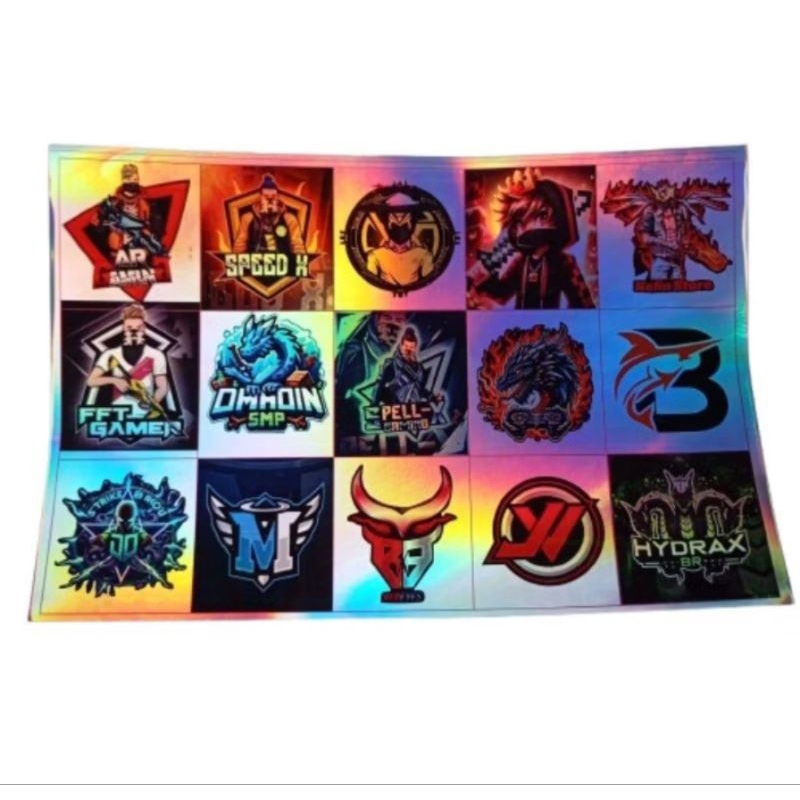 

1 Lembar Stiker Logo Esports 15 pcs / Stiker Logo Squad Per Lembar