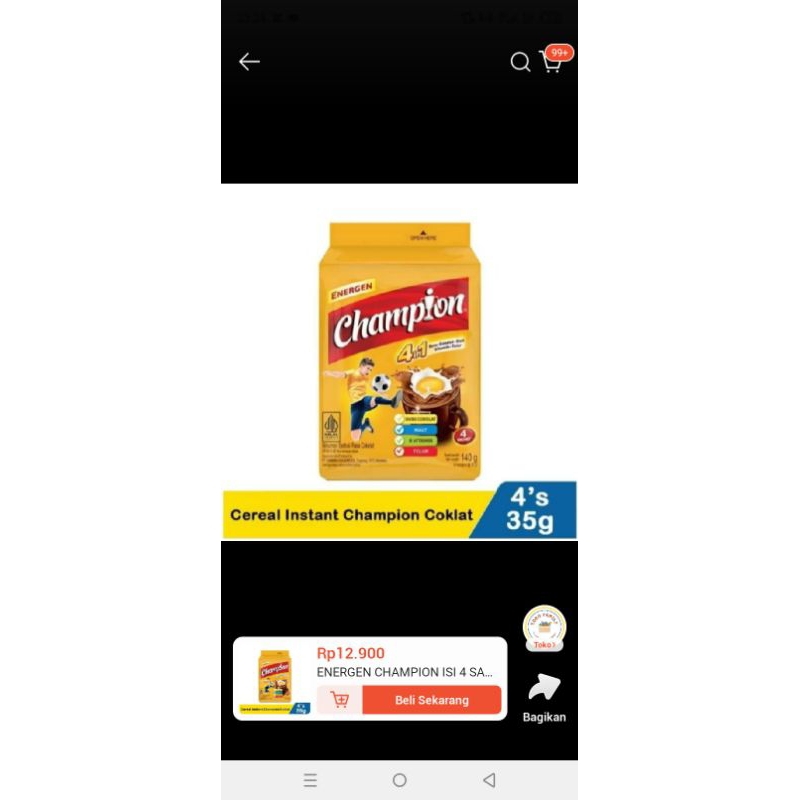 

Energen champion 4'sachet
