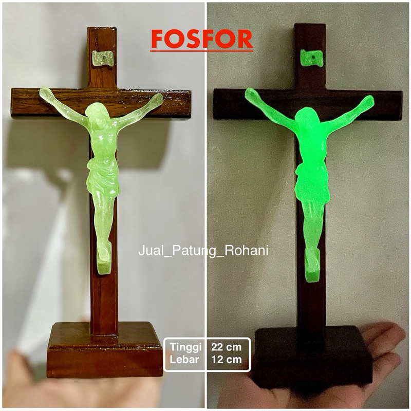 Salib Duduk Meja Yesus Fosfor