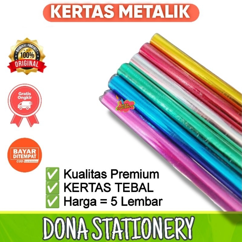 

KERTAS METALIK WARNA-WARNI 5 Lembar | Kertas Metalik Murah | Kertas Metalik Bagus