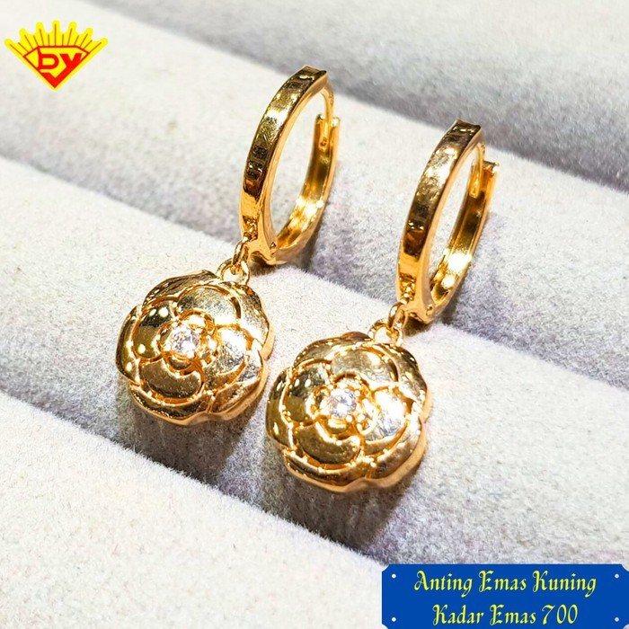 Anting Emas Kuning Kadar Emas 700