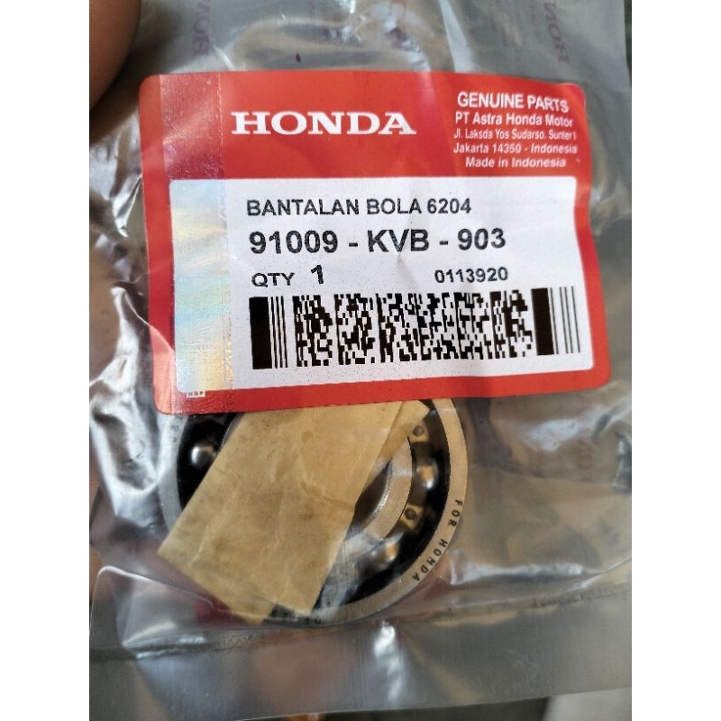 laher bearing As gardan  Pully pulli 6204 bantalan kvb Vario 110-spacy karbu-scopy karbu- beat karbu