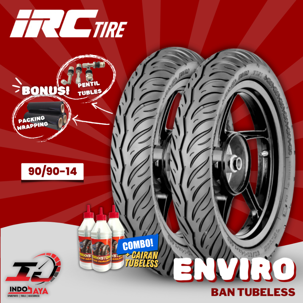 [READY COD] BAN LUAR TUBELESS IRC ENVIRO NR91 (90/90-14) BAN MATIC DEPAN BELAKANG / NR-91 / NR 91 / 