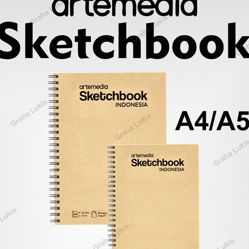 

Beli ARTEMEDIA Sketchbook Wired A5 A4 Craft Cover Jilid Spiral 11GSM
