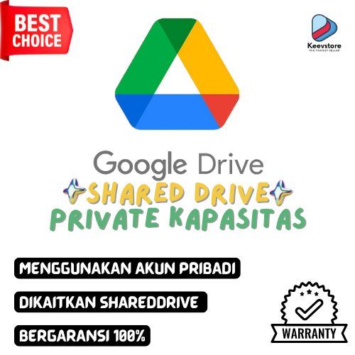 Google Drive Shareddrive Akun Pribadi 100GB Private Kapasitas