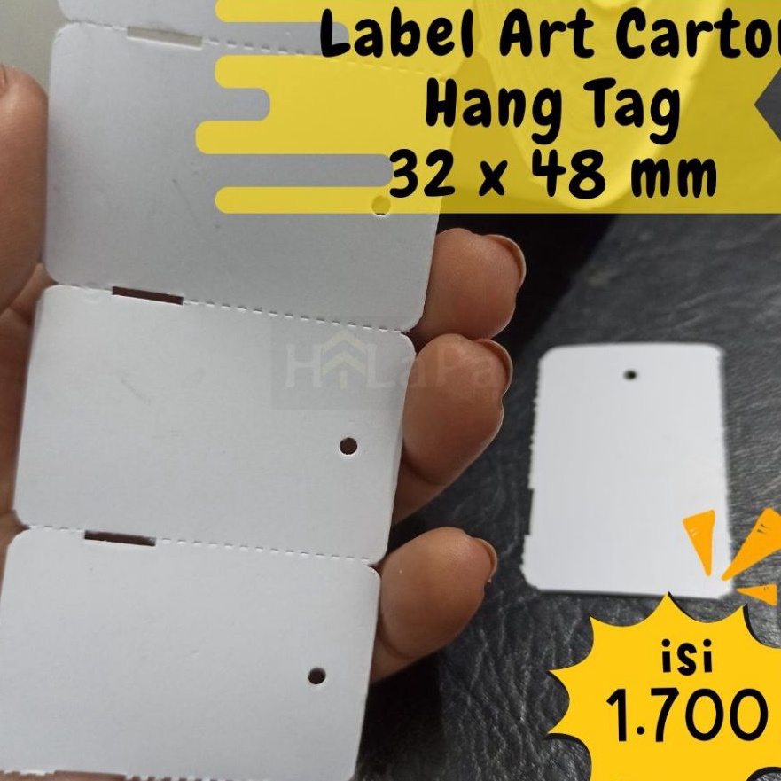 

KI3 Label karton hang tag isi 17 pcs 32x48mm