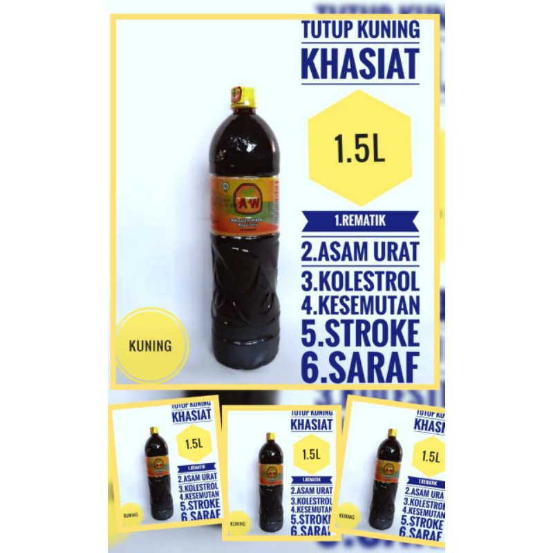 

ANGGER WARAS JAMU HERBAL TUTUP Kuning 1.5L/1500ML EXP 22-08-2025