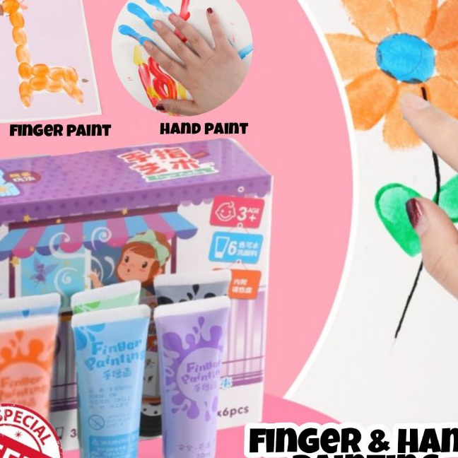 

Ekstra Finger Hand Painting Kit Melukis Khusus Anak Menggambar Melukis Dengan Jari