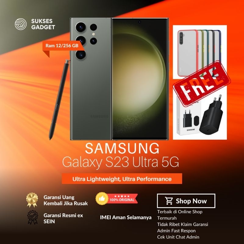 Samsung Galaxy S23 Ultra 12/256GB Second Fullset Garansi Resmi SEIN