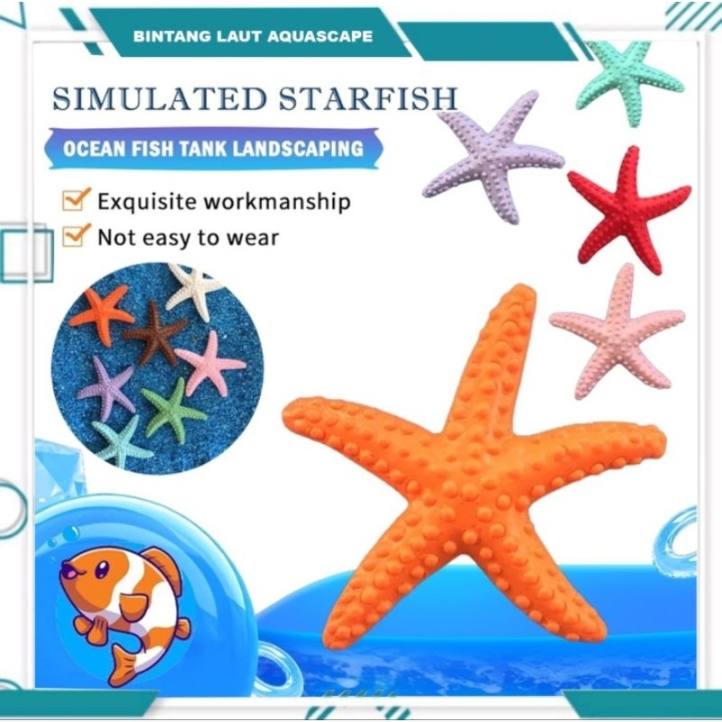 Bintang laut dekorasi Aquascape akuarium Hiasan aquarium bintang laut cantik Bintang laut imitasi st