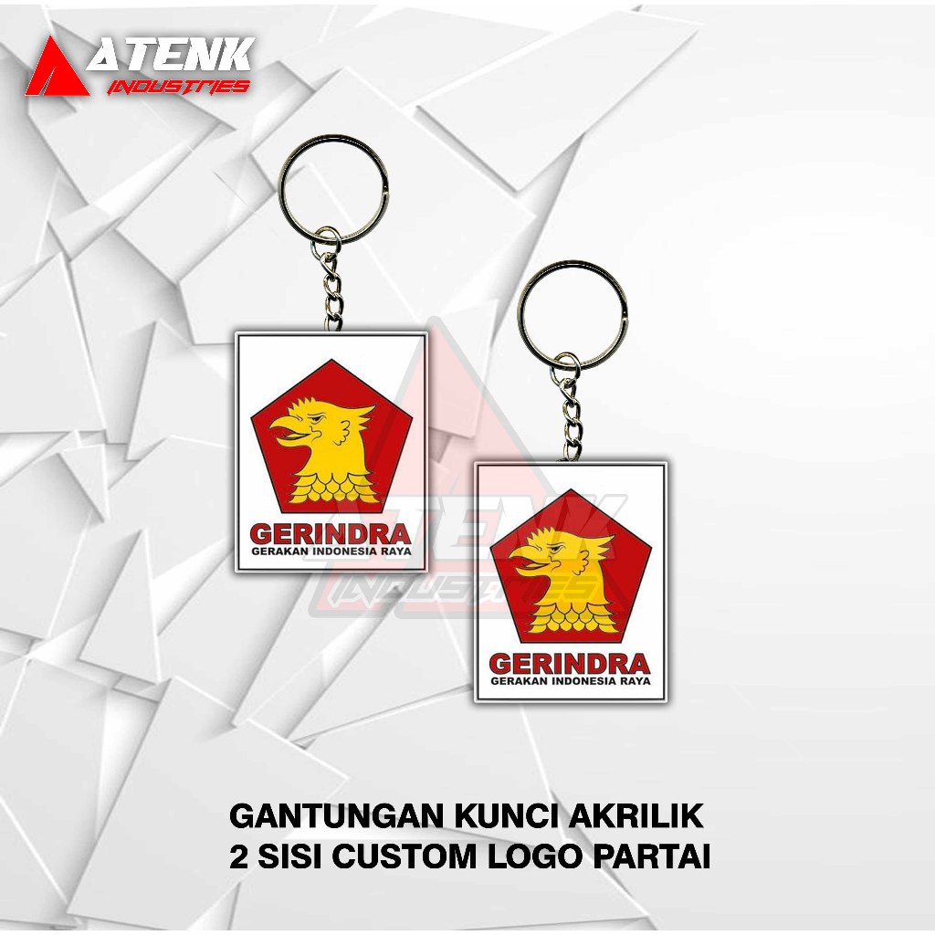 Gantungan Kunci Akrilik Custom Logo Partai