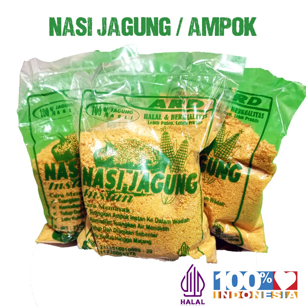 

Beras Jagung/Ampok Nasi Jagung Instan 150 Gram