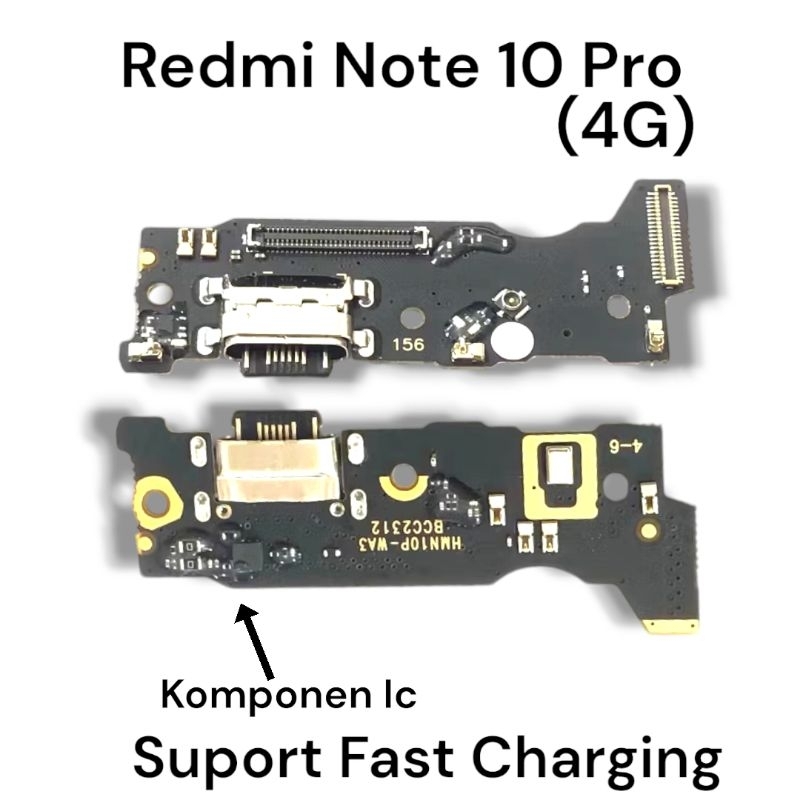 Connector Charger Xiaomi Redmi Note 10 Pro 4G Original Full Komponen Ic Papan Board Charger Mic Redm