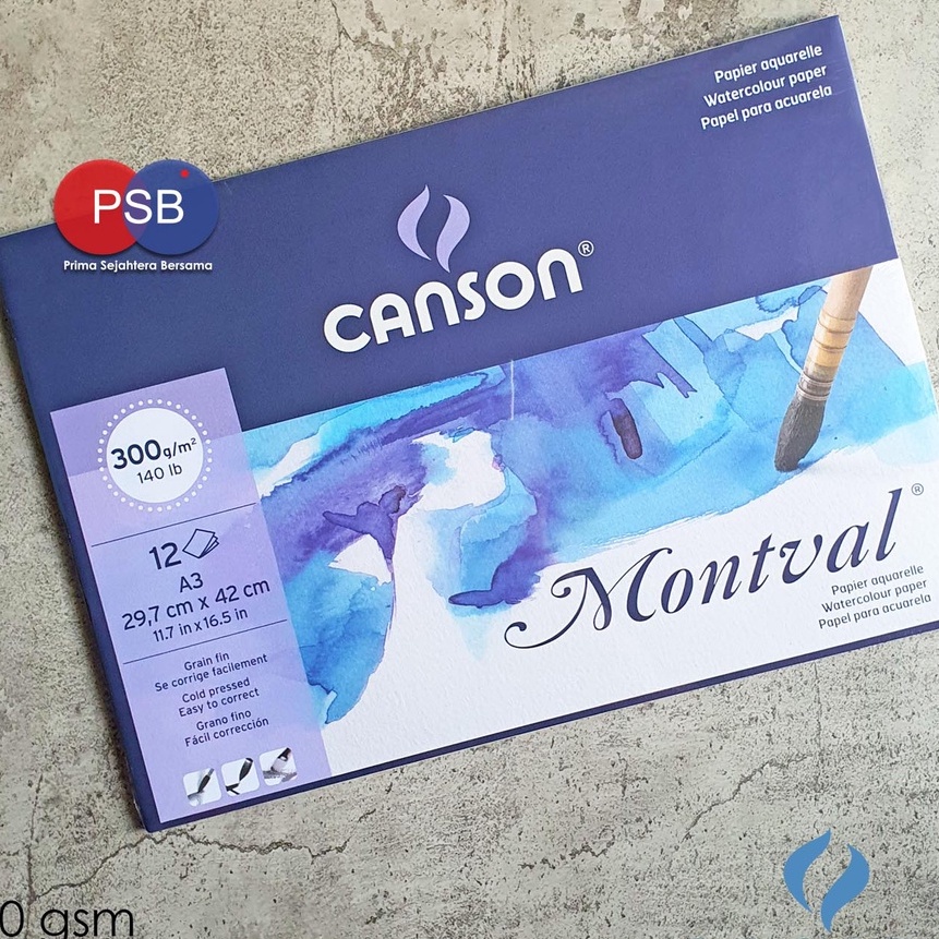 

FG2 Canson Montval Pad A3 Cold Press 3gsm Kes Canson Water Color