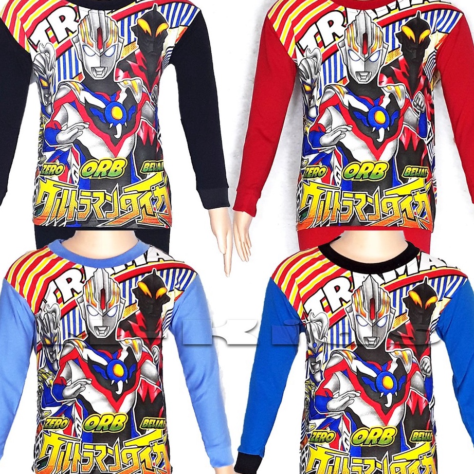 PROMO KILAT MKids88  Baju Setelan Anak LakiLaki Superhero Karakter Ultraman  Baju Tidur Anak Piyama 