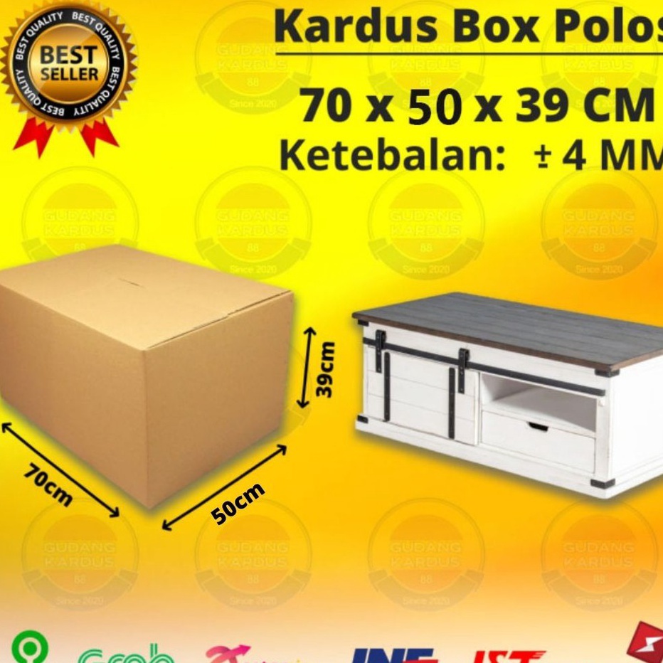 

HANYA DI Kardus Karton Box Besar 7x5x39 CM Dus Packing Pindahan Tebal Kokoh Jumbo Polos