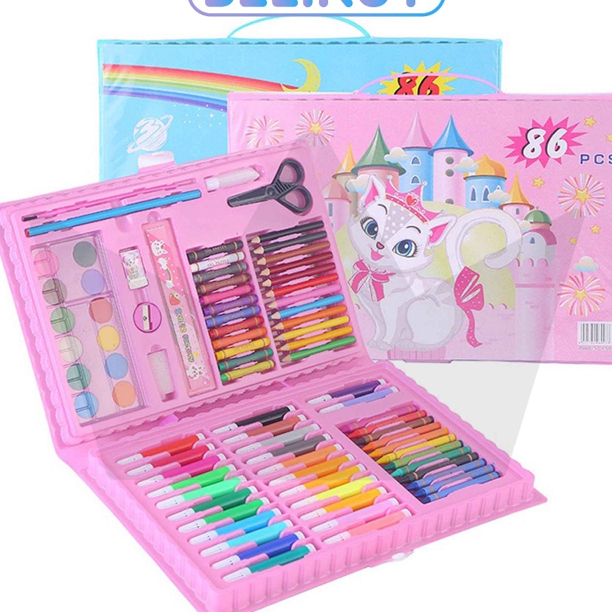 

Beli Belikuy Krayon Set 86 in 1 Alat Mewarnai dan Menggambar Kerajinan Anak Colouring Set STY3