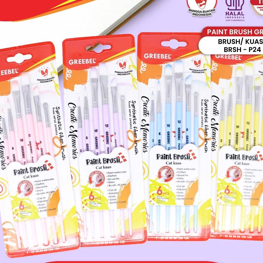 

Hemat GREEBEL Kuas Lukis Brush Paint Set BRSHP246MX