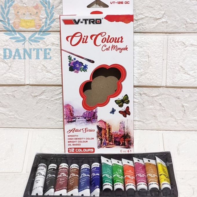 

Hemat Cat Minyak Oil Colors 12 warna