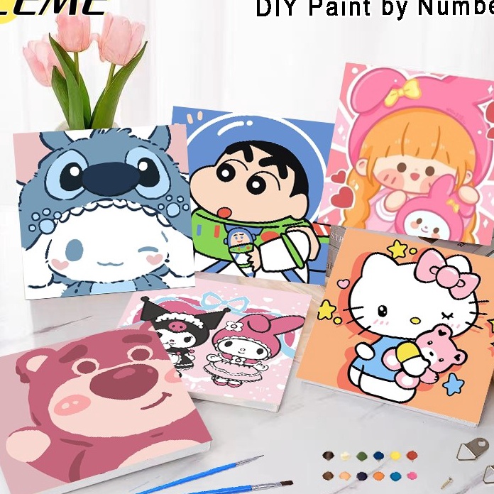 

FG2 LEME 2x2cm Paint By Number Diy Dital Painting Kit Kanvas Painting
