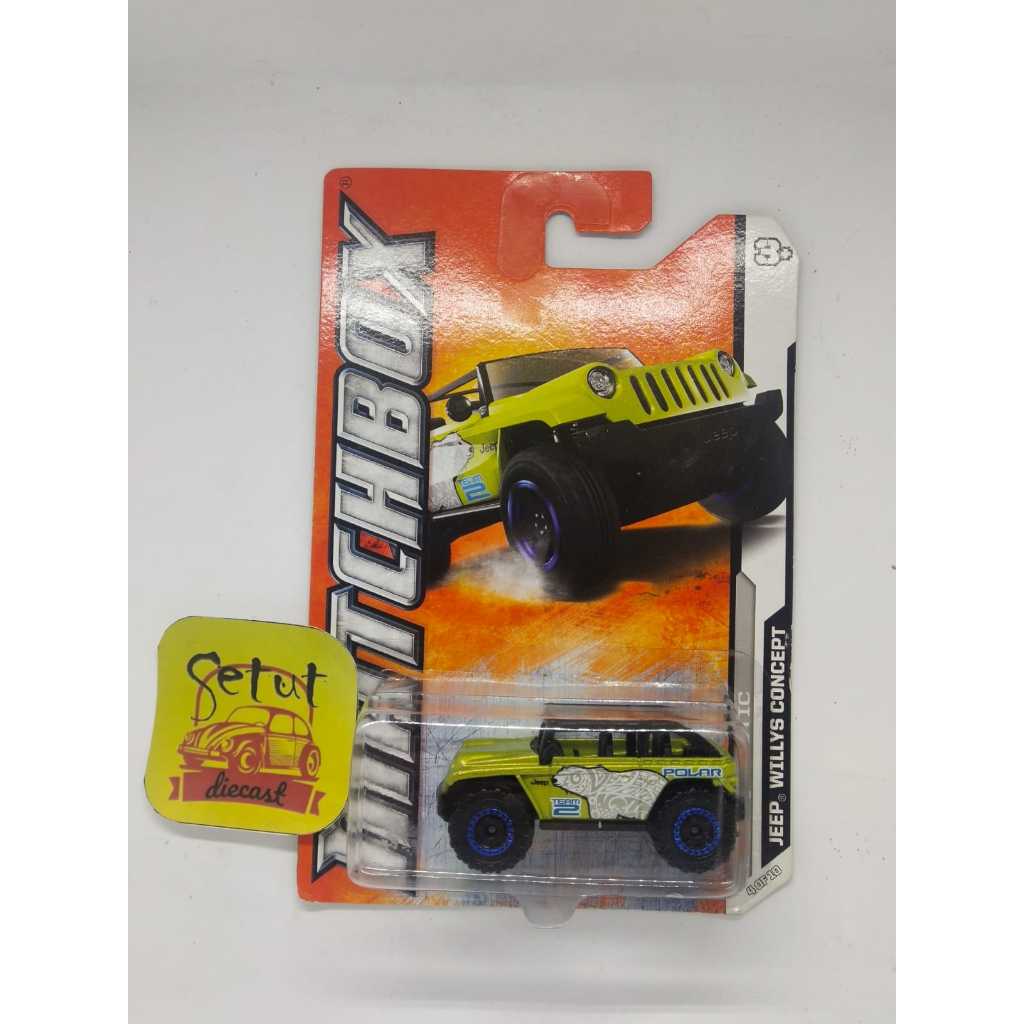 MATCHBOX JEEP WILLYS CONCEPT HIJAU GREEN OLD CARD
