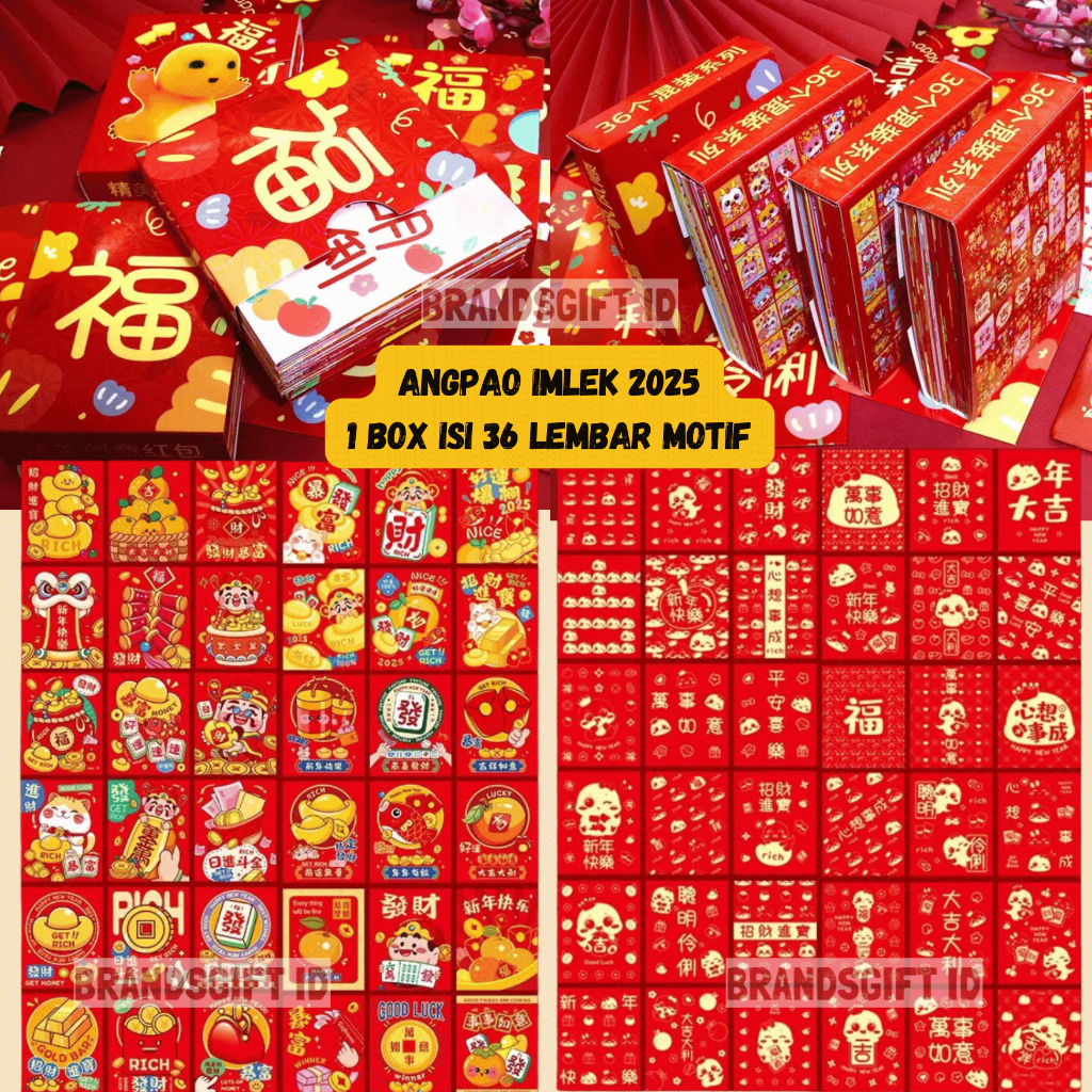 

GROSIR ANGPAO VIRAL IMLEK 1 BOX ISI 36 GAMBAR LUCU 2025 SHIO ULAR
