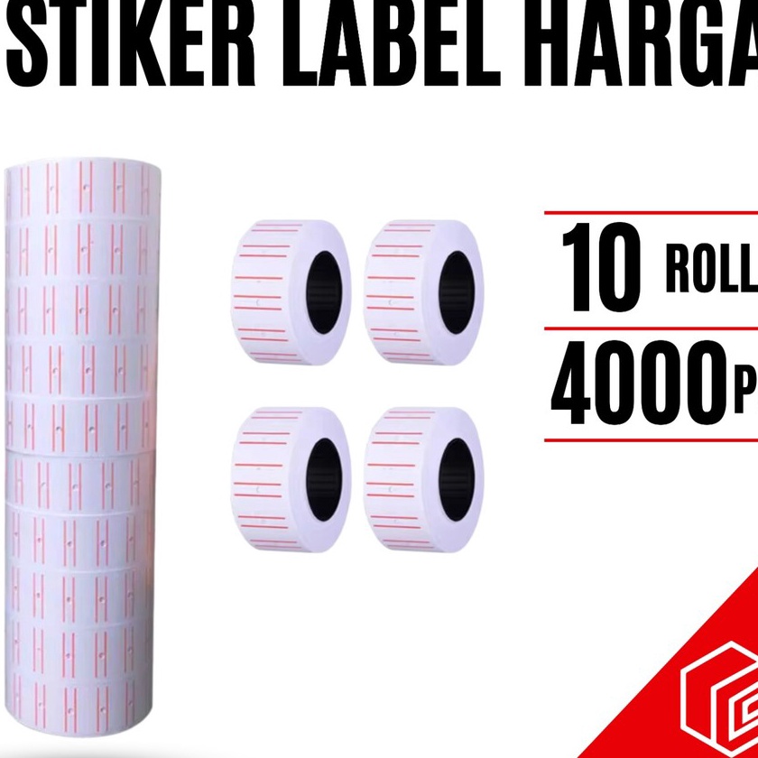 

HJ6 Kes Label Refill Tag Roll 4 PCS 1 isi 1 Penanda Bungkus Makanan