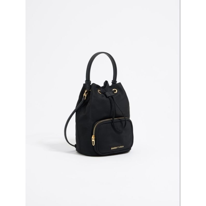 Bimba Y Lola Black Nylon Bucket Bag_Original_Butik