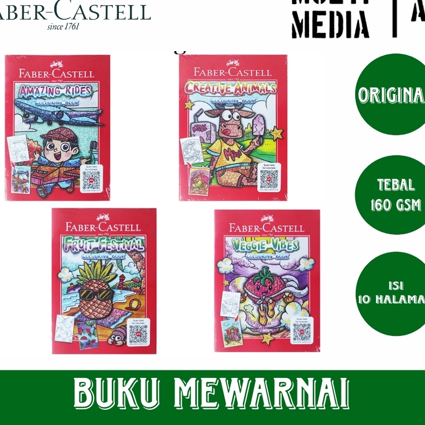 

Unggul FABERCASTELL COLOURING BOOK BUKU MEWARNAI FABER CASTELL