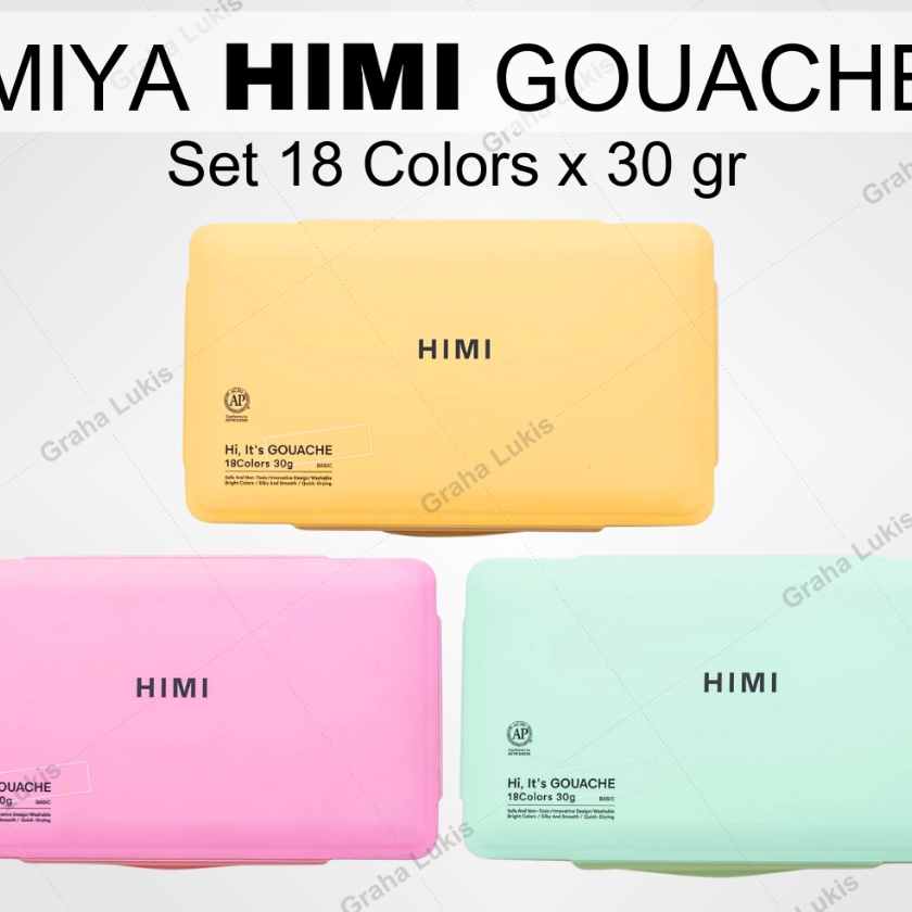 

KP8 MIYA HIMI Gouache Basic Set Colour 18 x 3ml