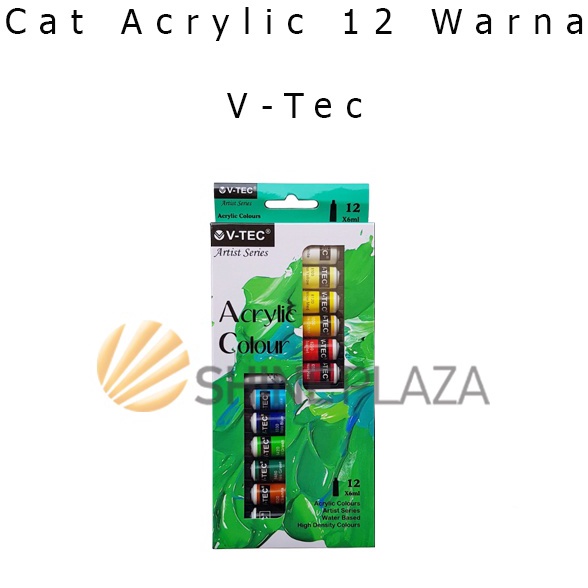 

KP8 Cat Acrylic VTec 12 Warna Colors Cat Akrilik V Tec Paint Set VT612A